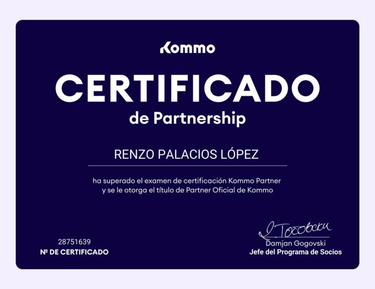 Certificado Partnership